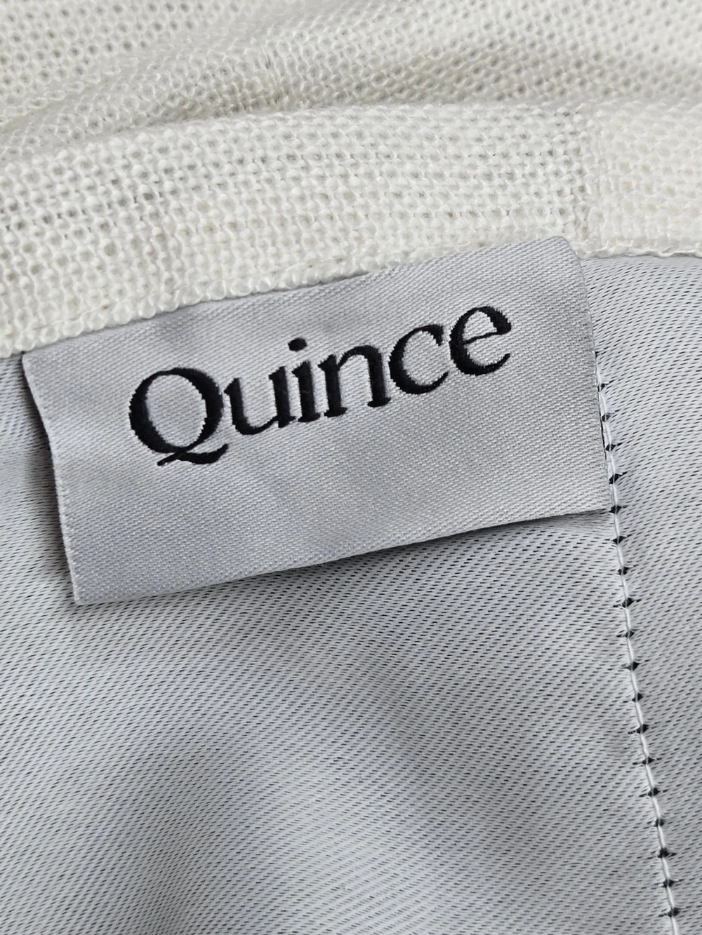 NWT QUINCE Set 2 48x84 Heavyweight European Linen Blackout Curtains White 9953